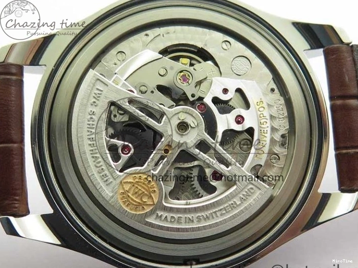 MIROTIME 0408 Original Portuguese IW358304 ZF 1:1 Best Edition SS White Dial RG Markers on Leather Strap A 7077